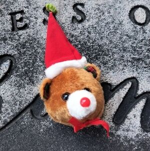 Christmas Santa Teddy Bear Doorknob Covers Stuffed Animal Plush